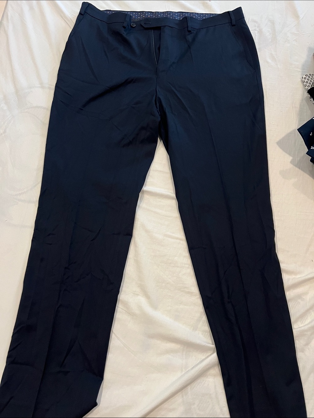 Ralph Lauren Men's Dark Navy Flat-Front Dress Pants